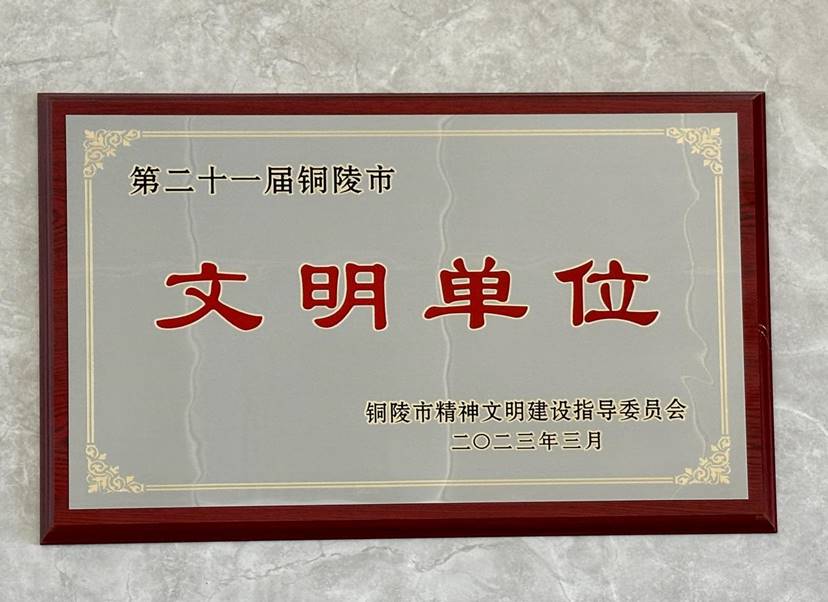 公司榮獲省市級文明單位表彰